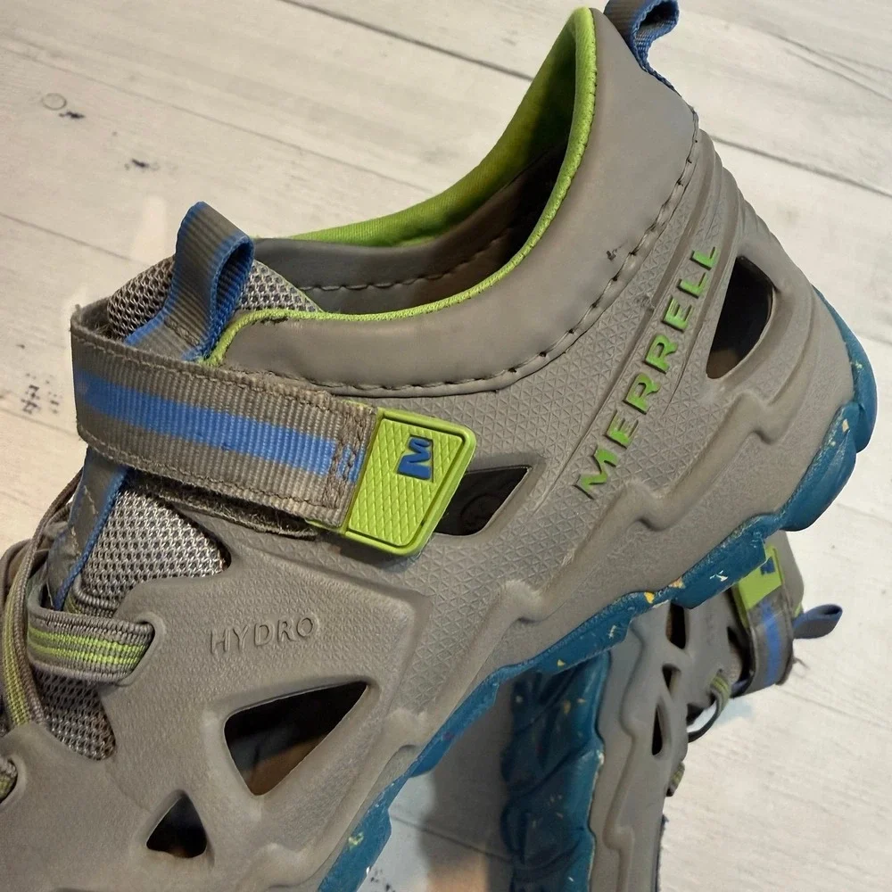 Merrell kids hydro 2.0 waterproof shoe grey blue youth size 2